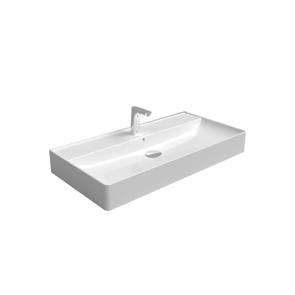 Newarc Power Tezgah Üstü Lavabo Beyaz 90X45X12 Cm Cm Pow.L.090 resmi