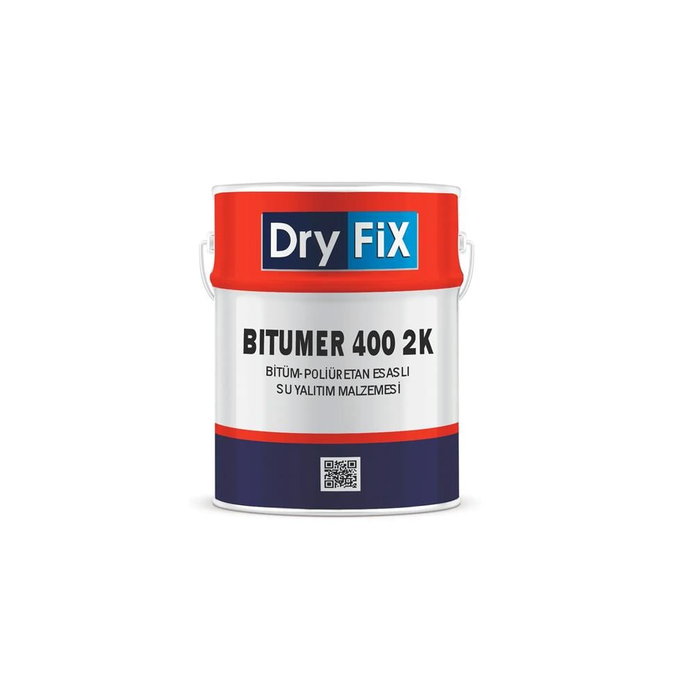 Dryfix Bitümer 400 2K Bitüm Poliüretan Esaslı Su Yalıtım Malzemesi 40 Kg Set resmi