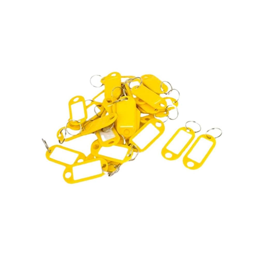 Plastik Anahtarlık Etiketli 100'Lü Sarı21805 resmi