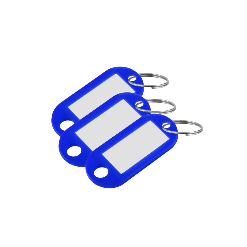 Plastik Anahtarlık Etiketli 100'Lü Mavi 21807 resmi