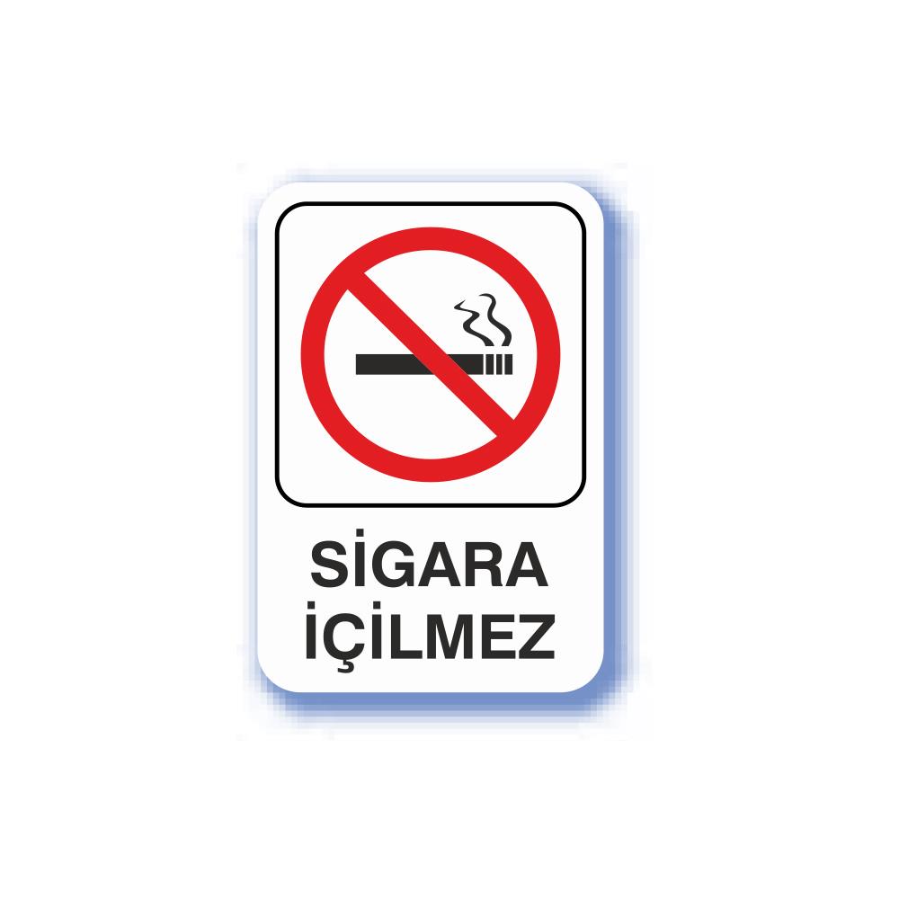 Pvc İş Güvenliği Uyarı Levhası - Sigara İçilmez 16X24 Cm 552456 resmi