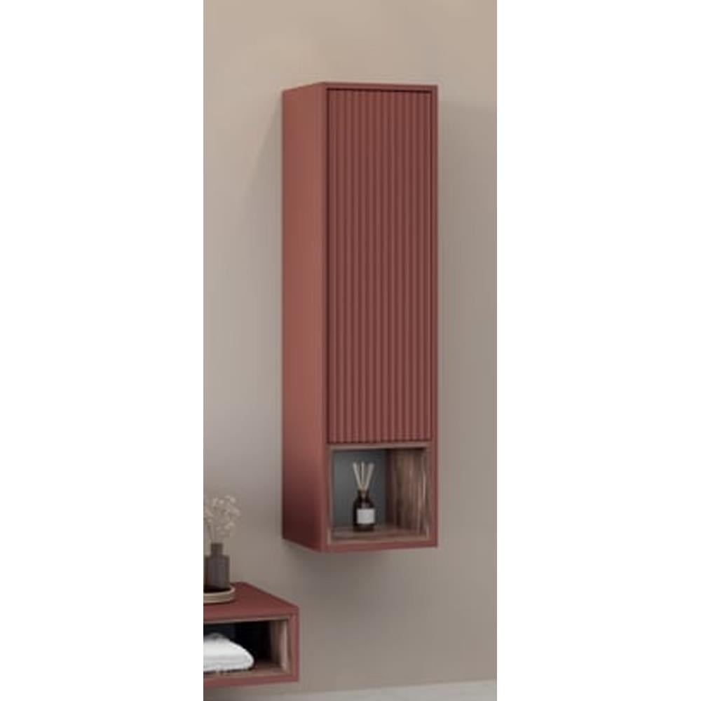 Aquanil Parma Boy Dolabı - Bordo/Kaman Ceviz resmi