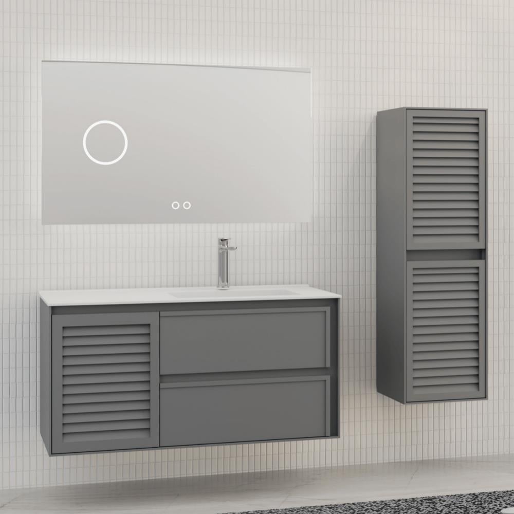 Aquanil Linze 120 Cm Banyo Dolabı - Antrasit resmi