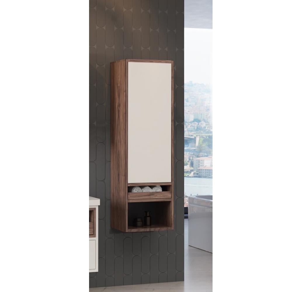 Aquanil İmperia Boy Dolabı - Krem/Ceviz resmi