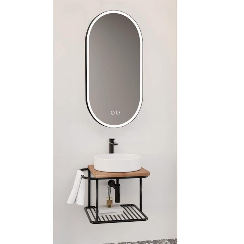 Aquanil Onika 55 Cm Lts Beyaz Lavabolu Banyo Dolabı resmi