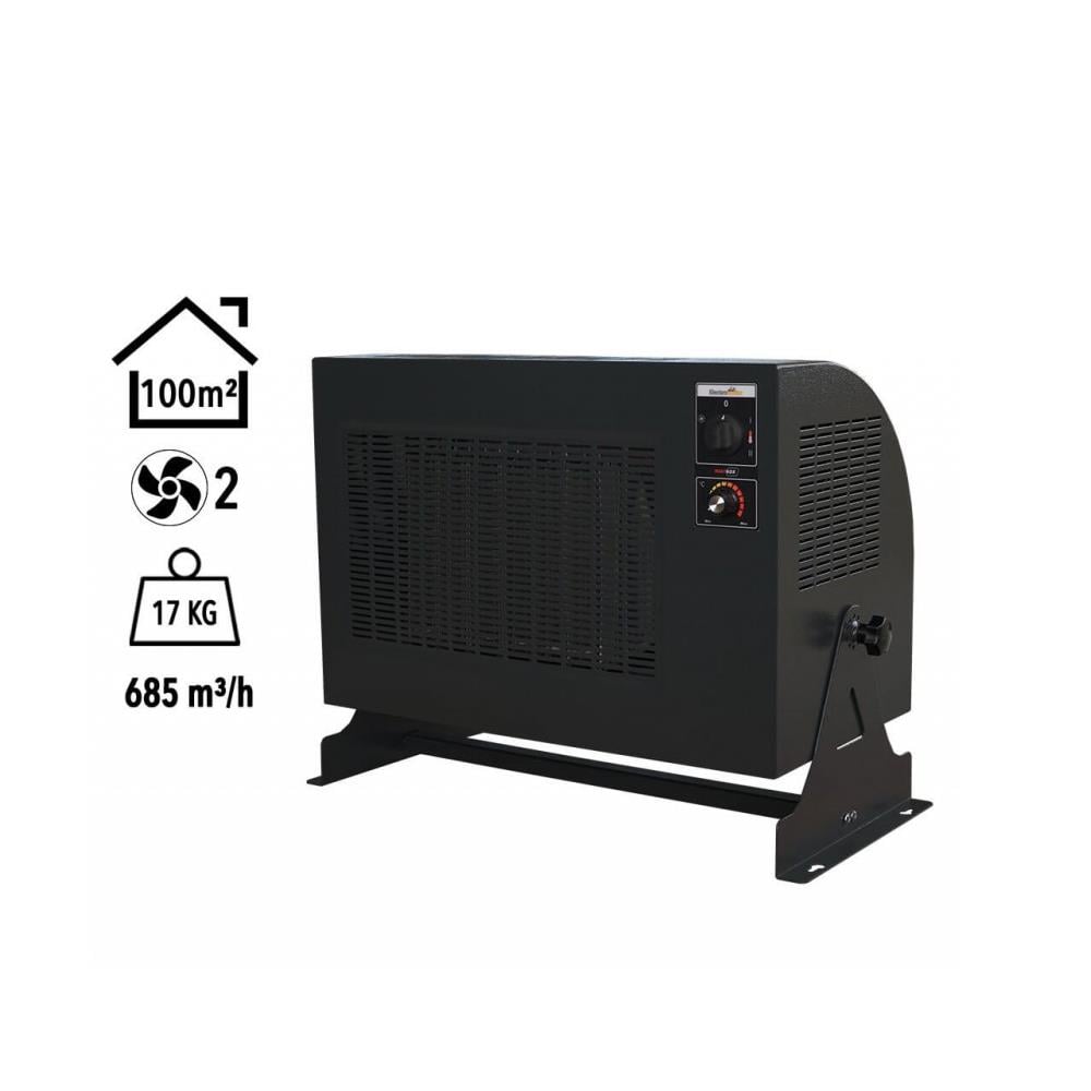 Heatbox Pro 9000W Trifaze Elektrikli Fanlı Isıtıcı Füme resmi