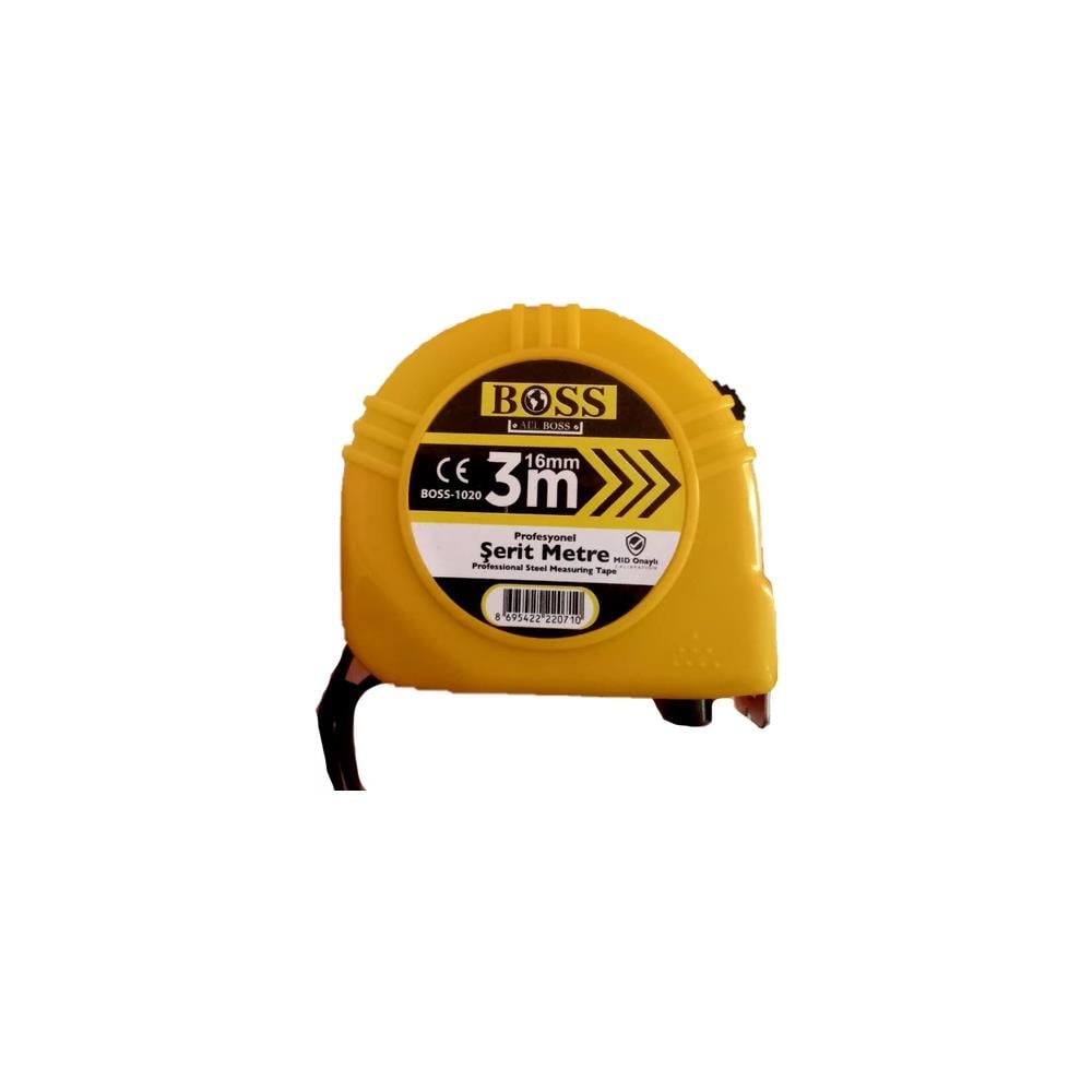 Boss 84371 Profesyonel Çelik Şerit Metre 3Mt X 16Mm resmi