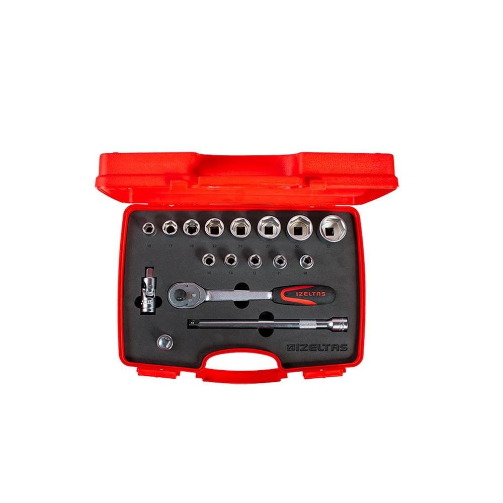 İzeltaş 1/2'' Altı Köşe Lokma Anahtar Takımı 17 Parça resmi