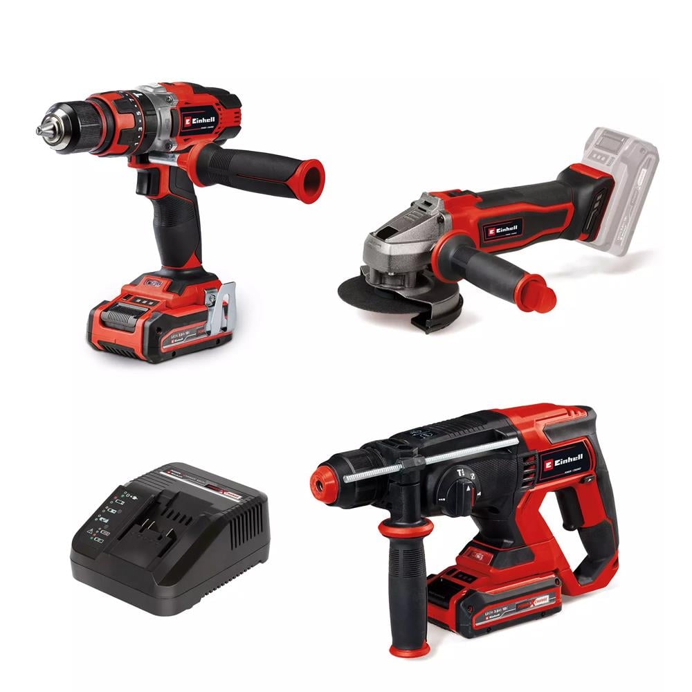 Einhell Te-Tk 18/3 Li +2 (Cd+Ag+Hd) Akülü Alet Seti resmi