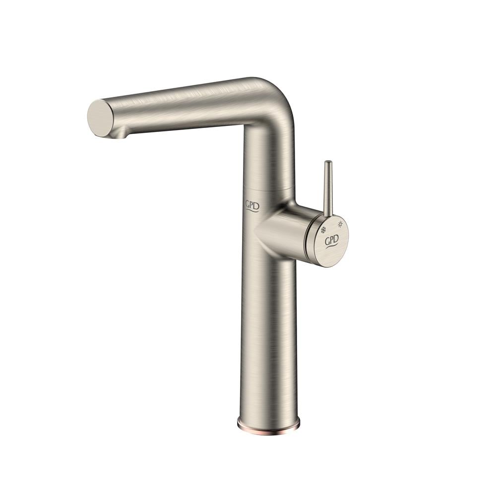 Gpd Aduro Set Üstü Yüksek Lavabo Ve Eviye Bataryası Fırçalı Nikel Mle195-Fn resmi