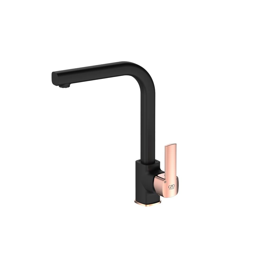 Gpd Pedra Tek Gövde Eviye Bataryası Siyah-Rose Gold Mte160-S-R resmi