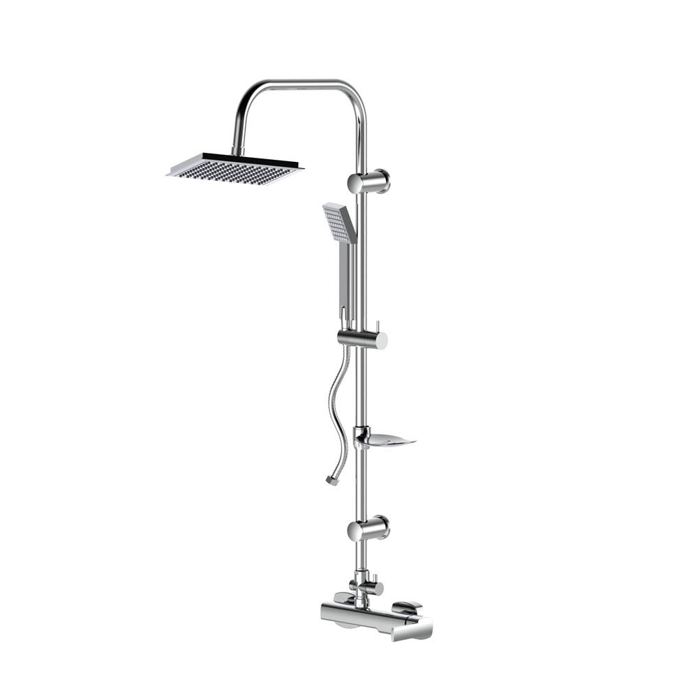 Gpd Yönlendiricili Duş Seti (Tek Fonksiyonlu El Duşu + 200X200 Mm + Mdu160) Krom Dst71 resmi