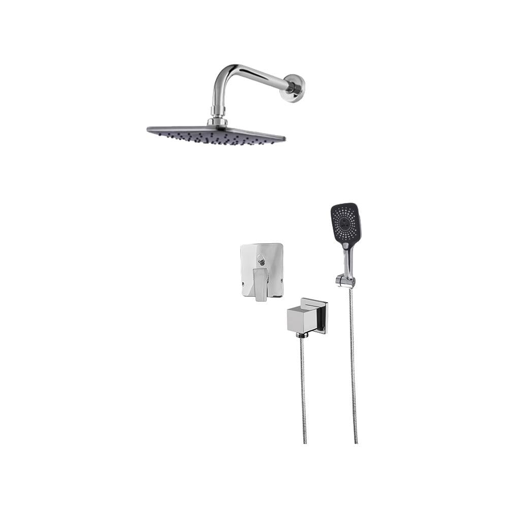 Newarc Drop Ankastre Banyo Bataryası Tepe El Duşu Çıkışlı Krom 241141 resmi