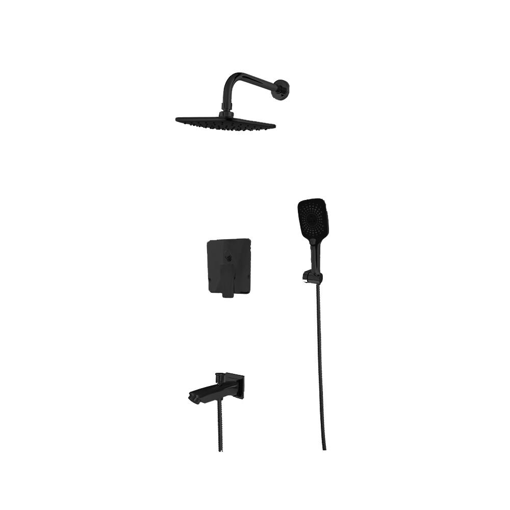 Newarc Drop Ankastre Banyo Seti Siyah 241131Sb resmi