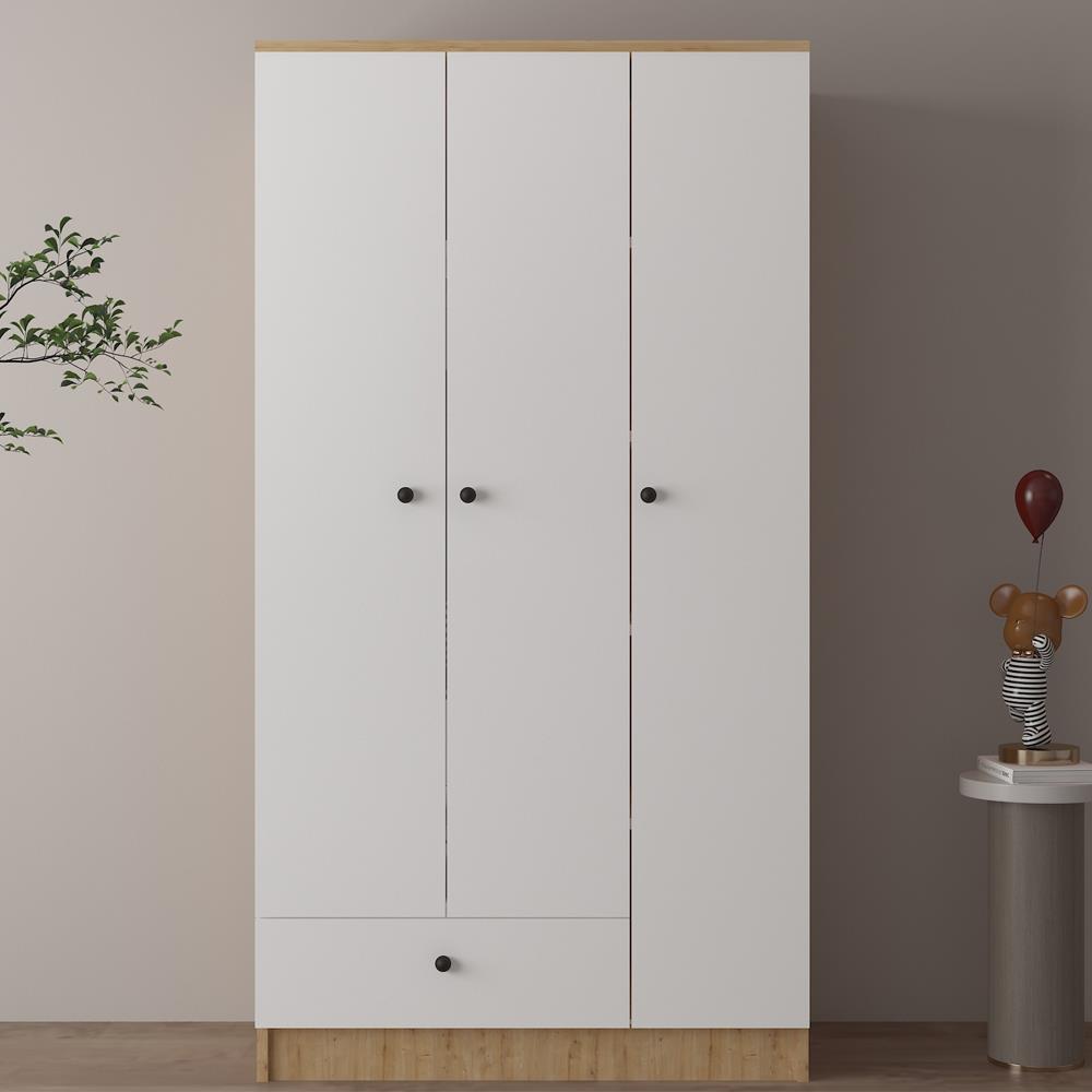 Bgr Tek Askılıklı 3 Kapaklı Gardırop resmi