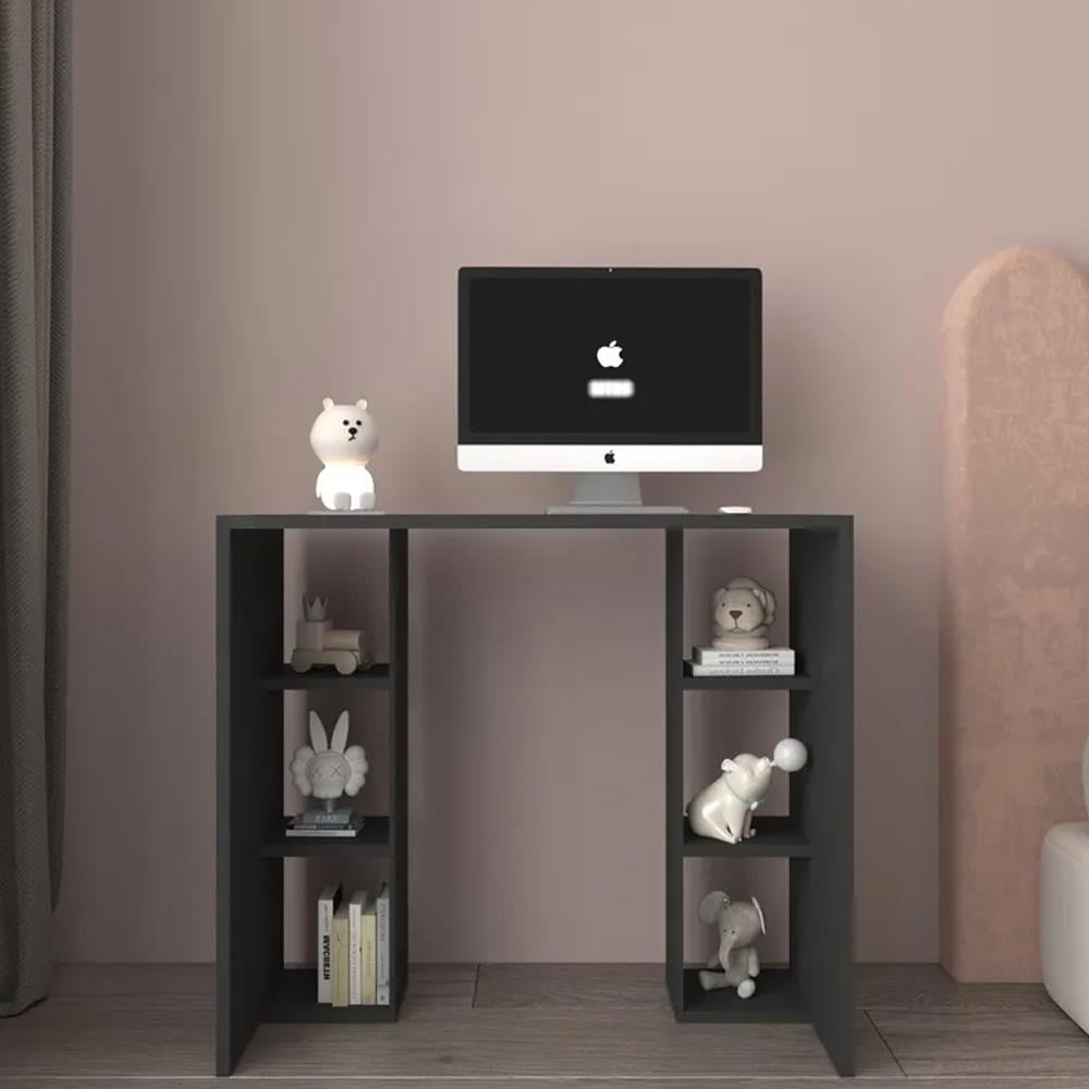 Bgr Çift Raflı  Çalışma Masası Antrasit resmi