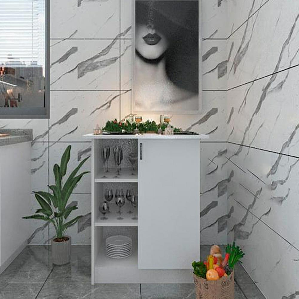 Bgr Mutfak Adası Beyaz-Çam resmi