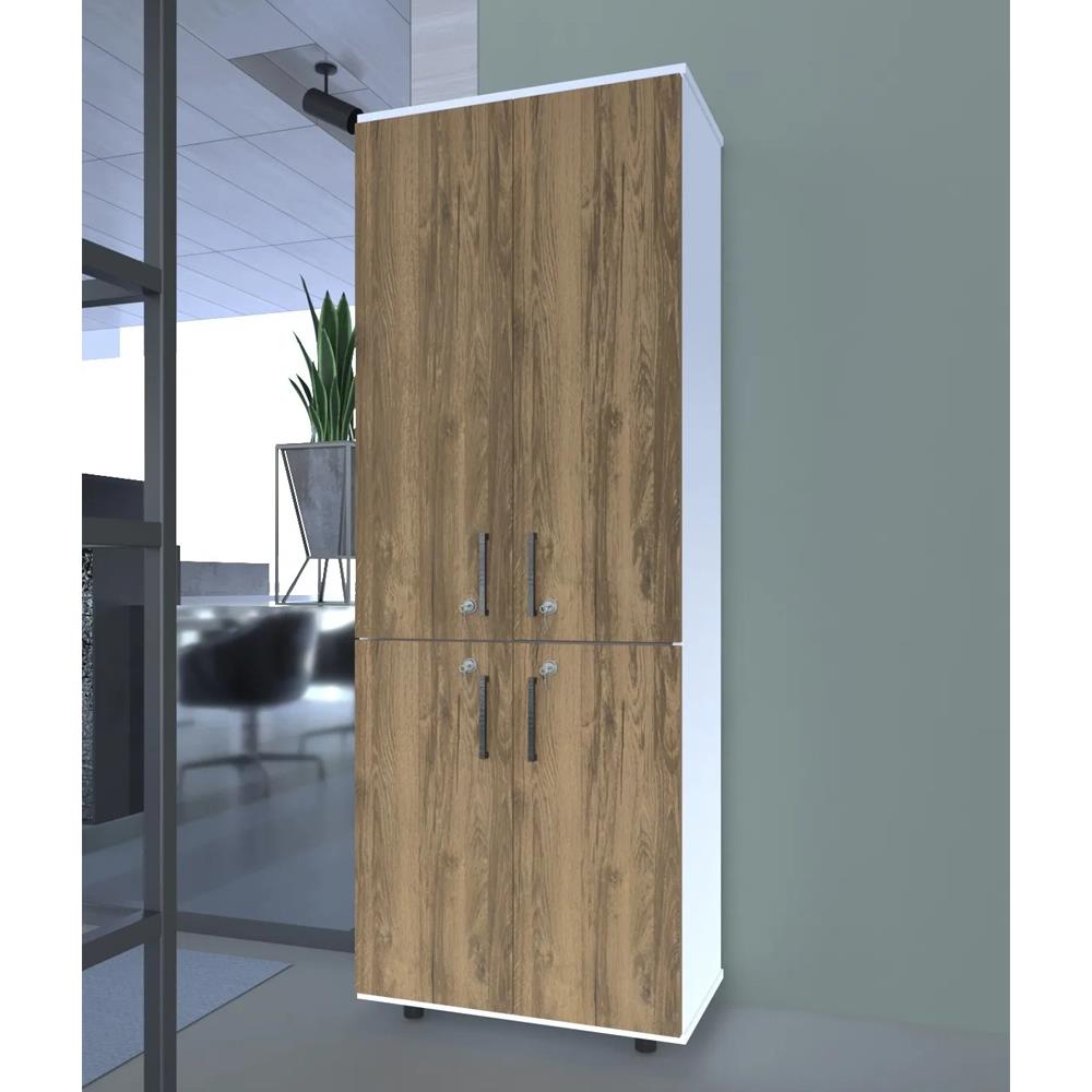 Bgr 4 Kapaklı Kilitli Ofis Evrak Dolabı Beyaz resmi