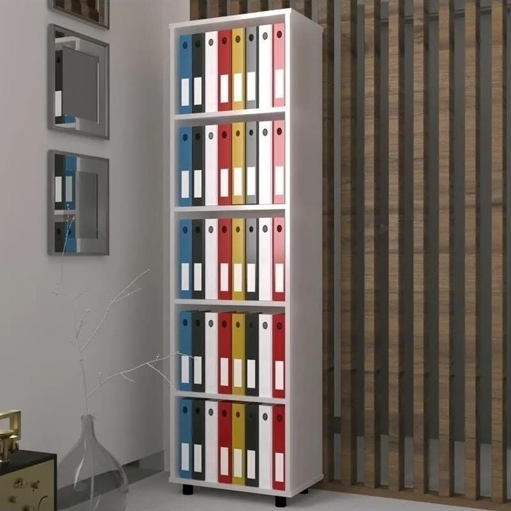 Bgr 8006 5 Katlı Ofis Klasör Dosya Ve Evrak Dolabı Beyaz resmi