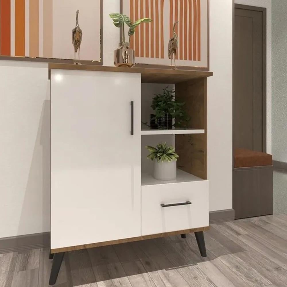 Bgr 8023 Lüks Raflı Düşer Kapak Çok Amaçlı Mutfak Dolabı resmi