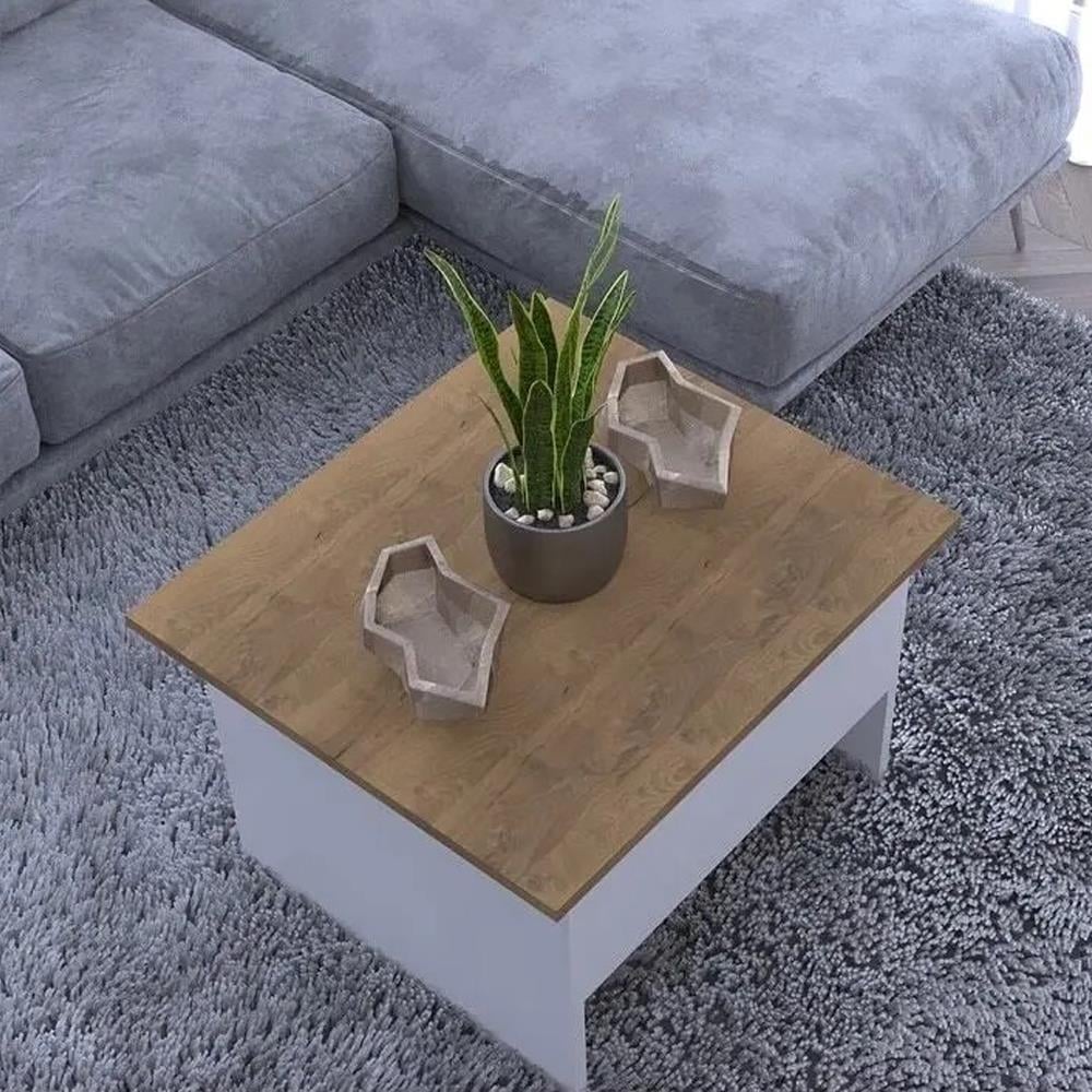 Bgr 8008 Orta Sehpa Beyaz-Çam resmi