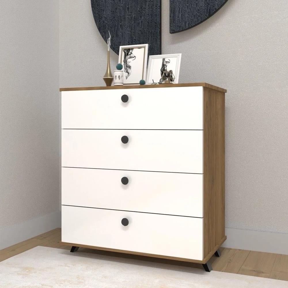 Bgr 7016 Modern Şifonyer Çam-Beyaz resmi