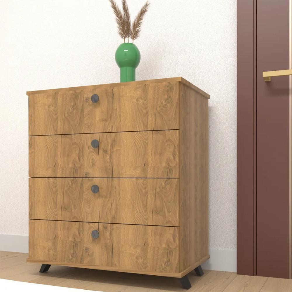 Bgr 7040 4 Çekmeceli Şifonyer Çam resmi