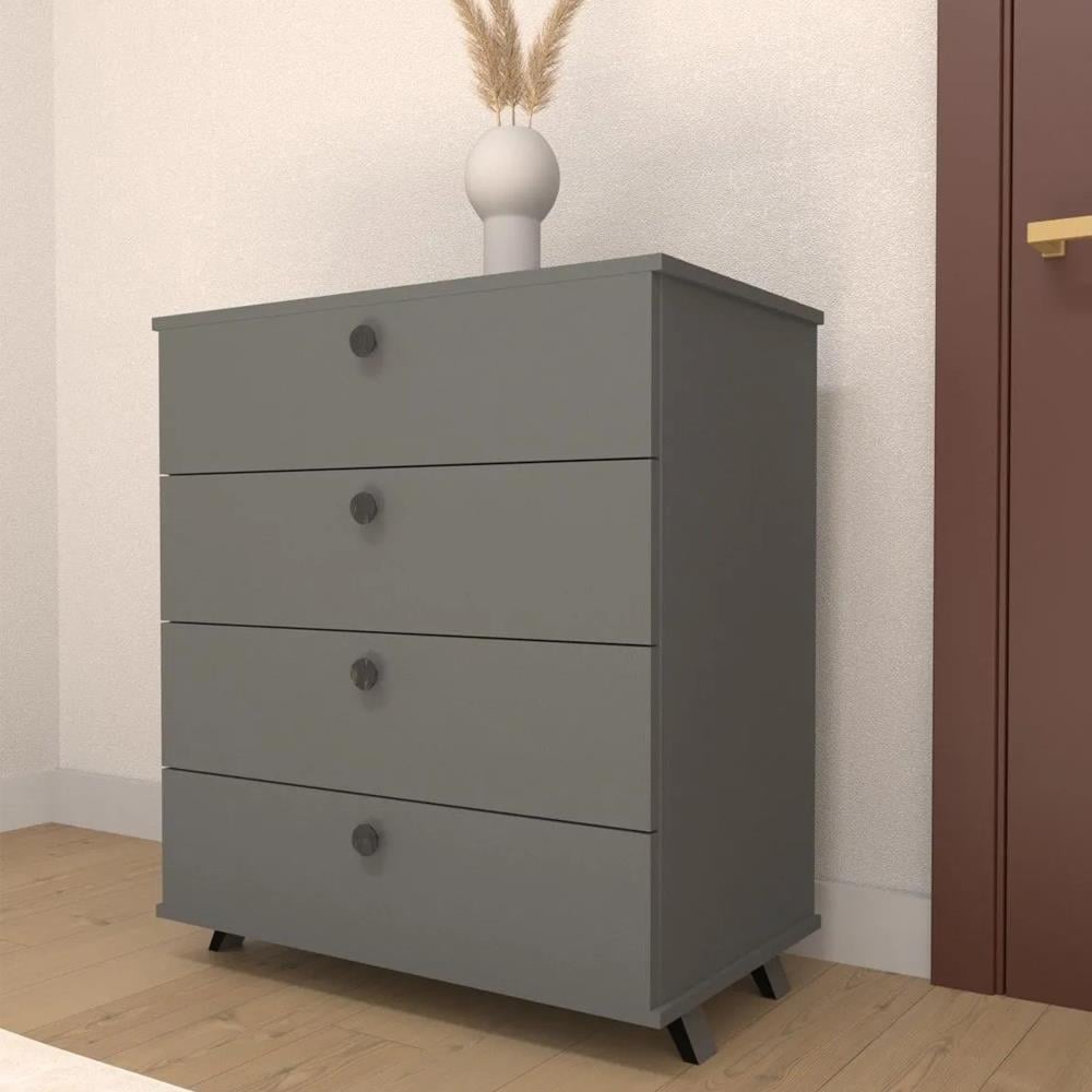 Bgr 7007 4 Çekmeceli Şifonyer Antrasit resmi