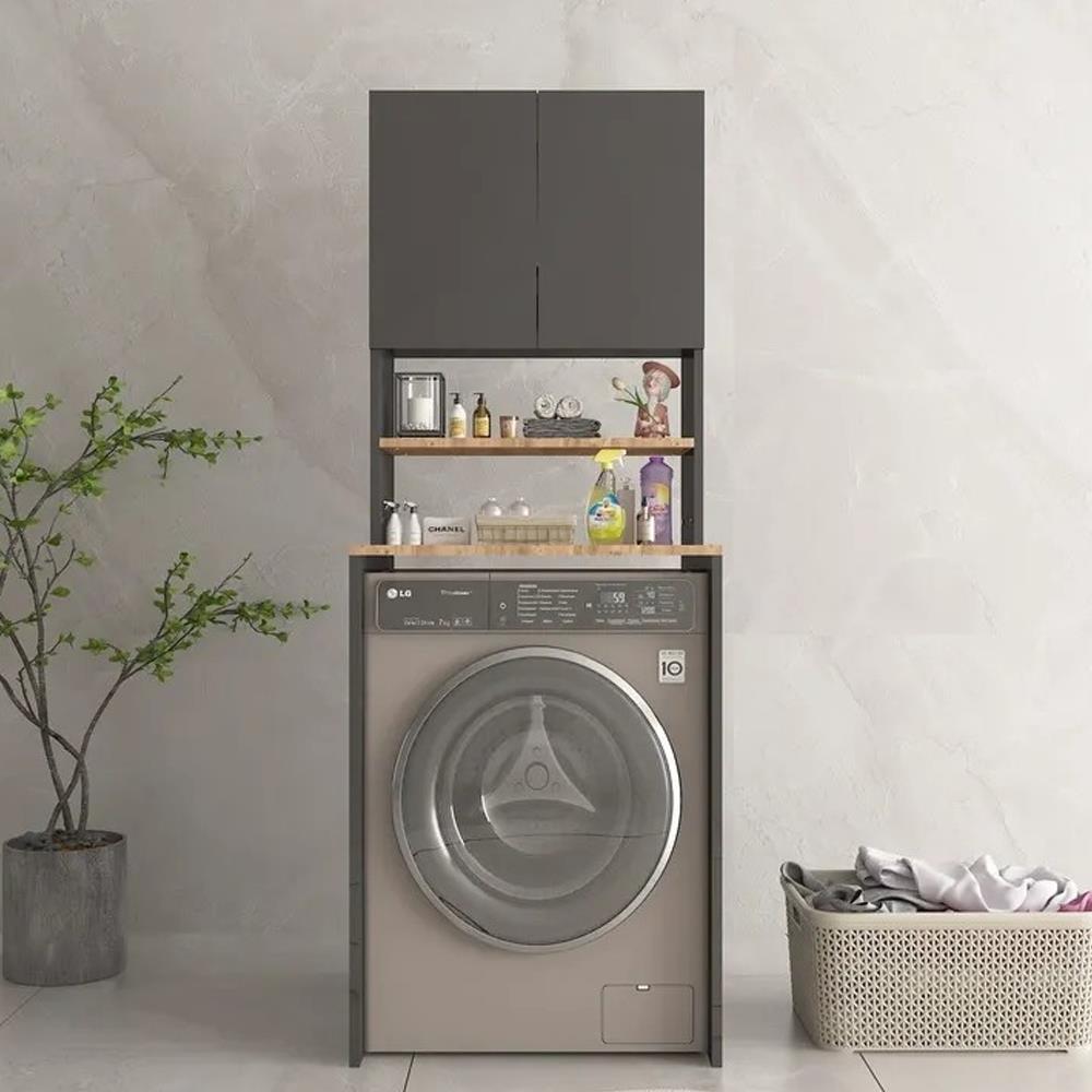 Bgr 5712 Çamaşır Makinesi Dolabı Antrasit resmi