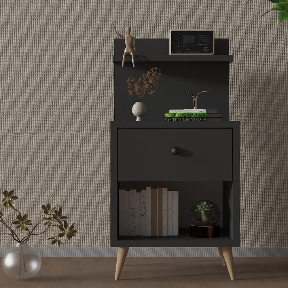 Bgr 305-B Çekmeceli Komodin Antrasit resmi