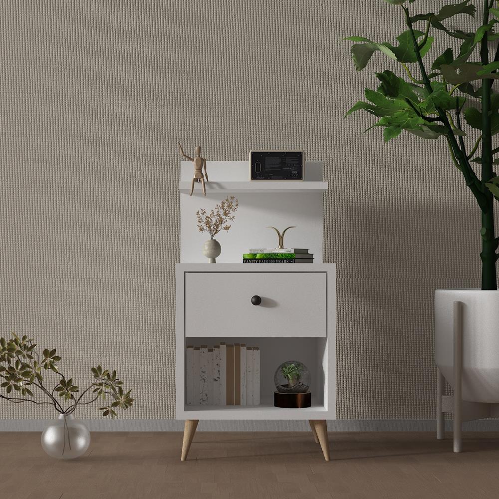 Bgr 305-C Çekmeceli Komodin Beyaz resmi