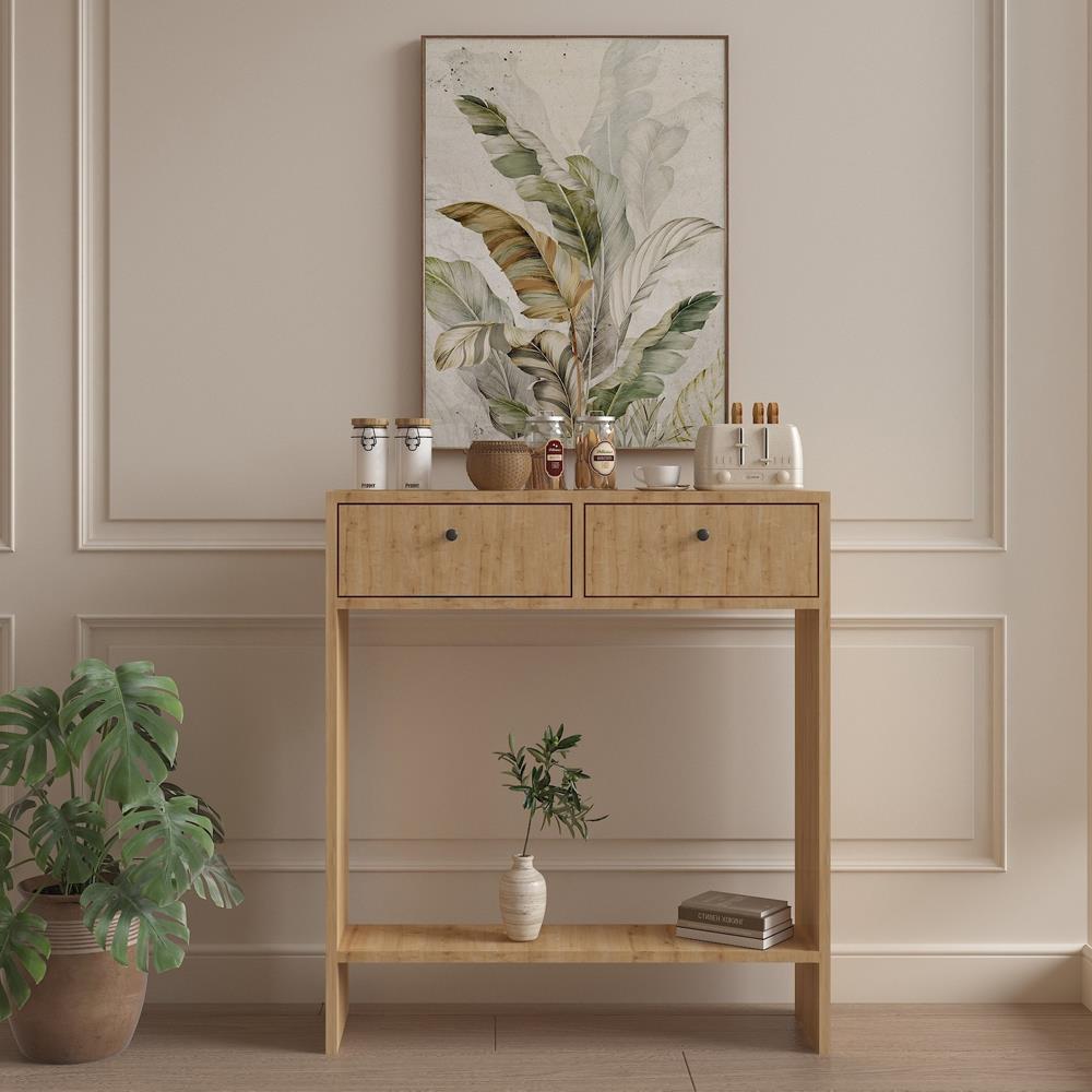 Bgr Petek Üstü Kahve Köşesi Dresuar Meşe resmi