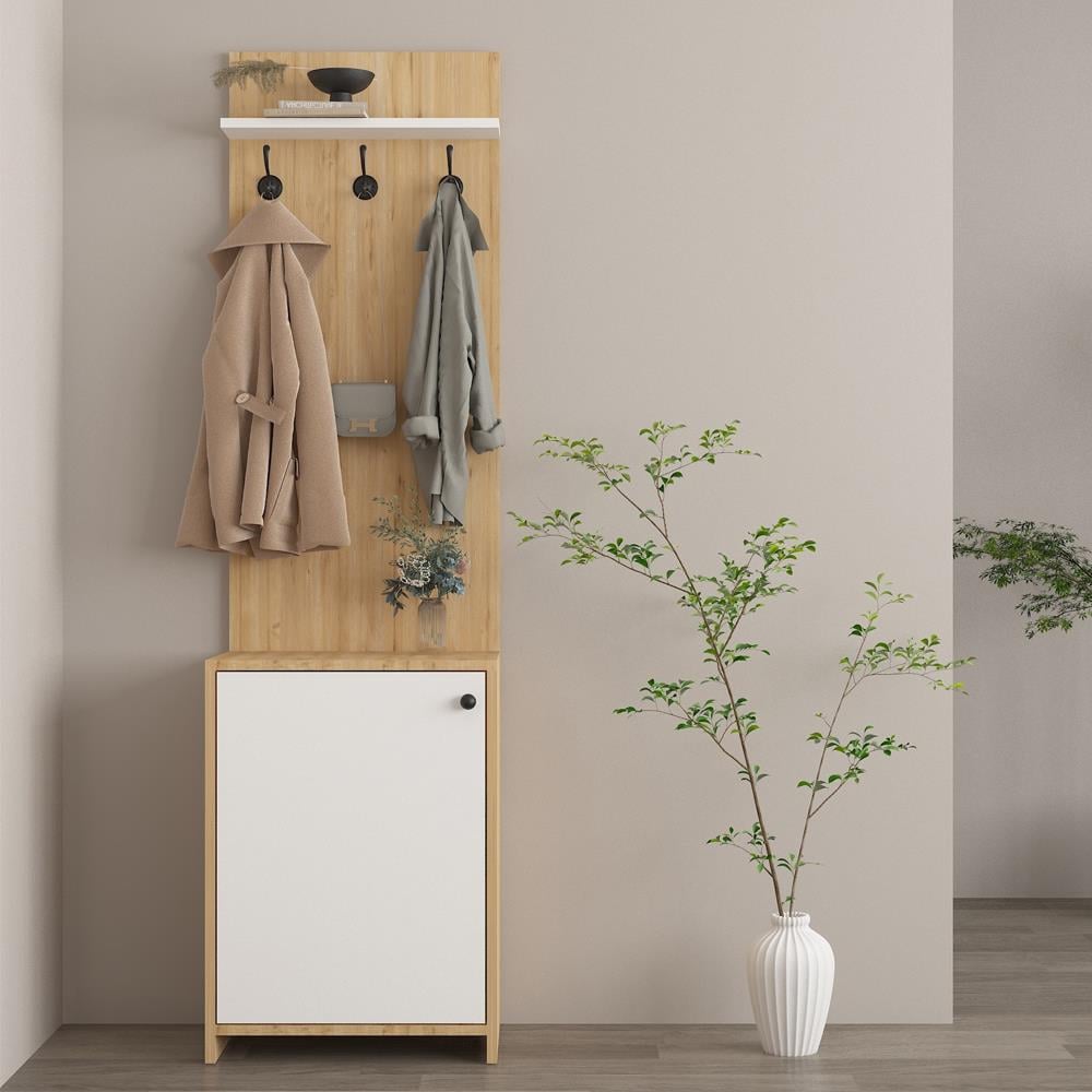 Bgr 0018 Portmanto Safir Meşe-Beyaz resmi