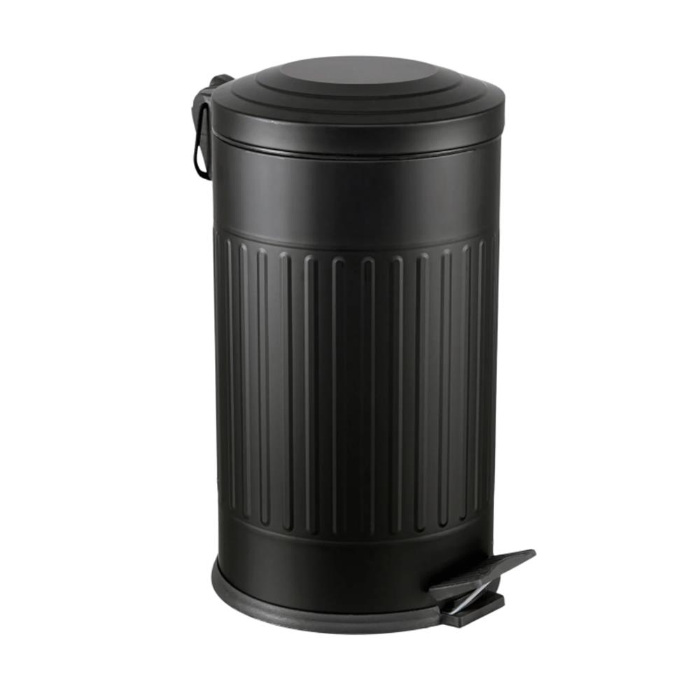 Efor Vintage Pedallı Çöp Kovası Siyah 16 Lt resmi