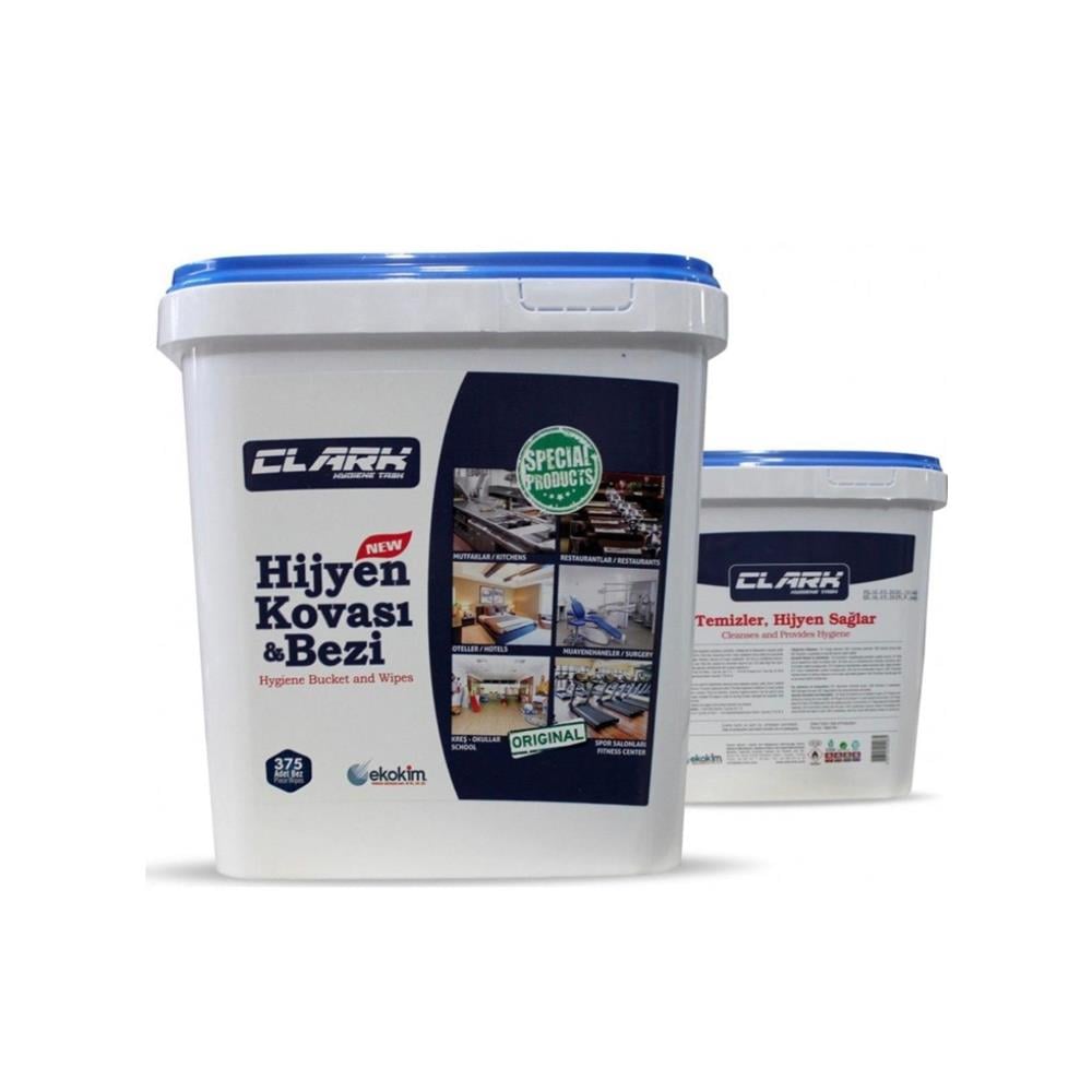 Clark Alkollü Hijyenik Temizlik Bezi Kovası 375 Yaprak resmi