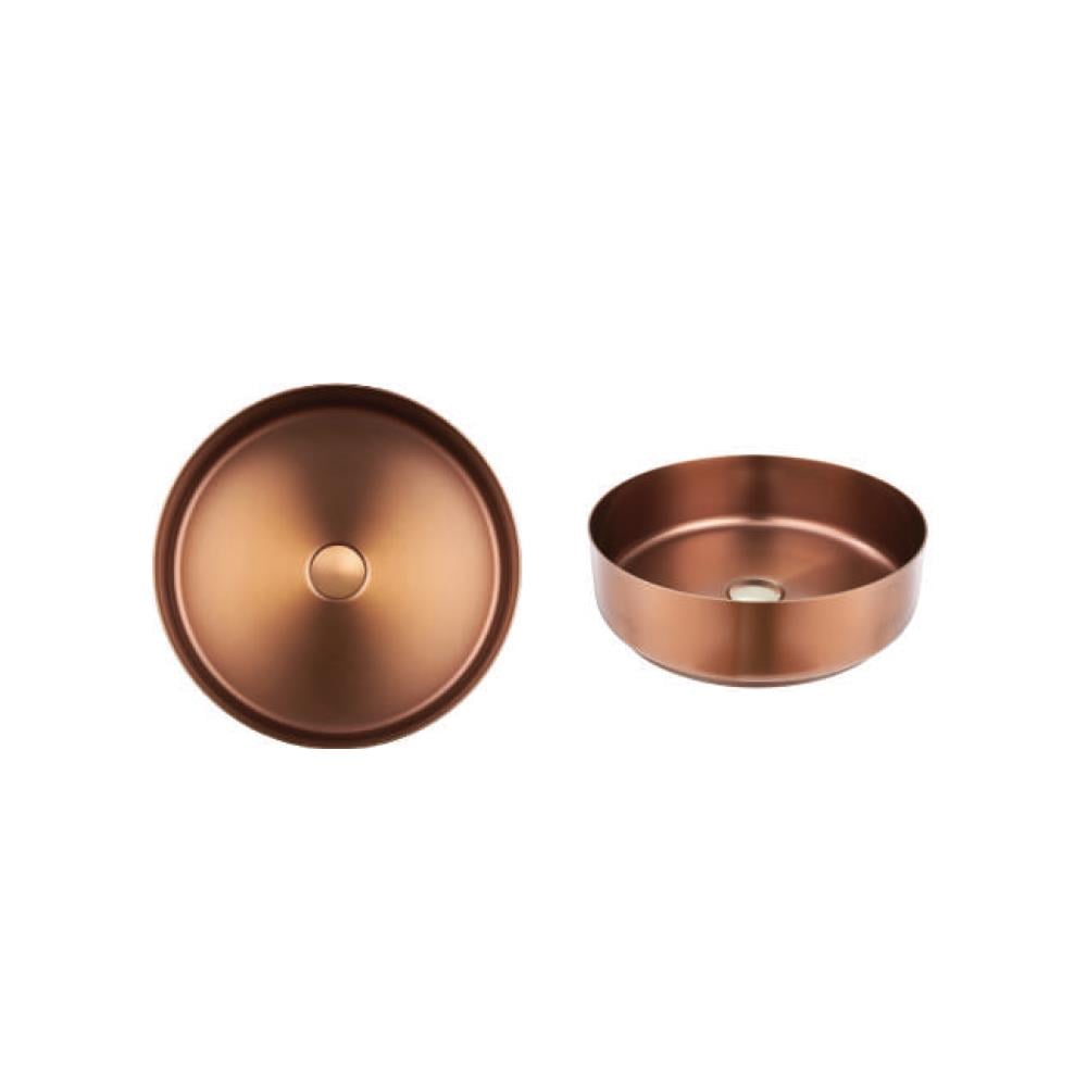 Newarc Aisi 304 Çelik Lavabo 40 Cm Mat Bakır Ss40Rmb resmi