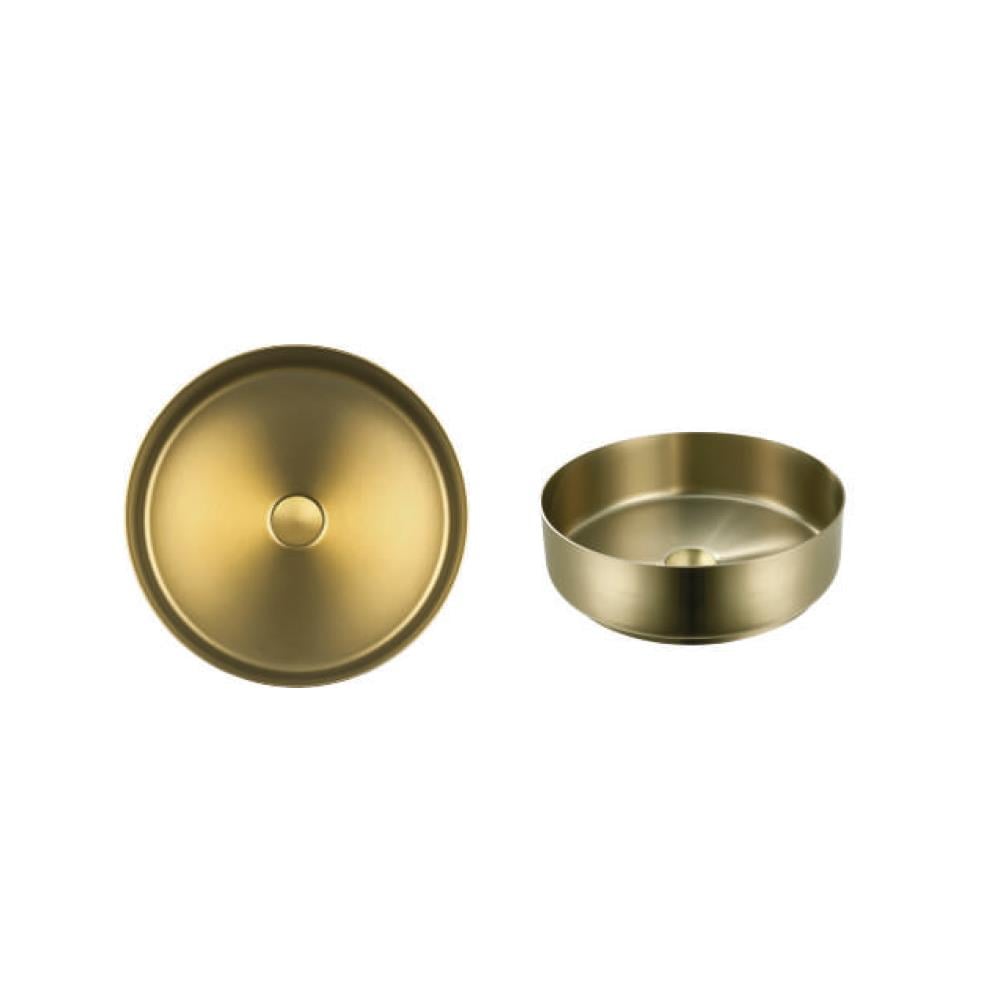 Newarc Aisi 304 Çelik Lavabo 40 Cm Mat Altın Ss40Rma resmi