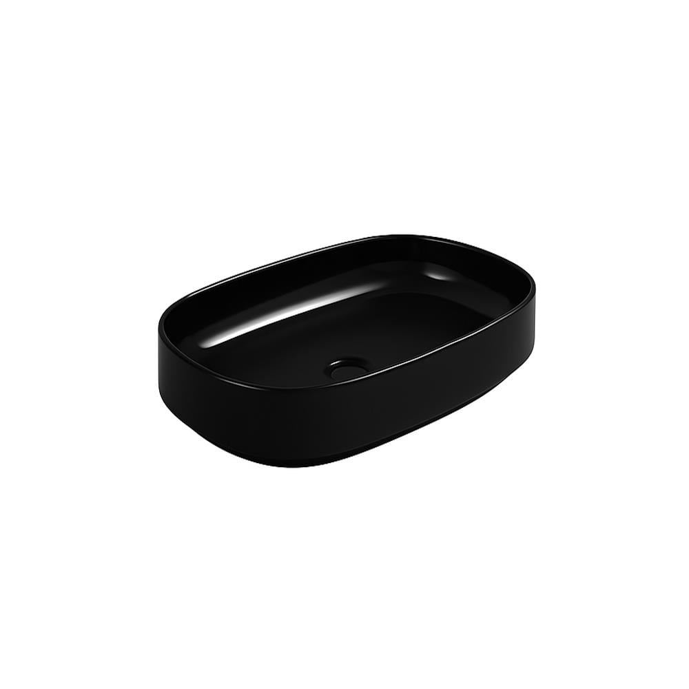 Newarc Colt Tezgah Üstü Lavabo Parlak Siyah 55X35X15,5 Cm Cm Art.L.008.B resmi