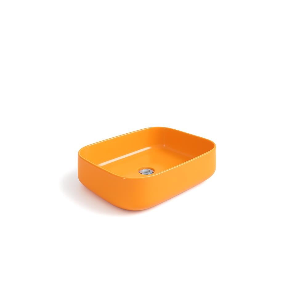 Newarc Best Tezgah Üstü Lavabo Parlak Turuncu 46X41X16 Cm Cm Art.L.007.O resmi