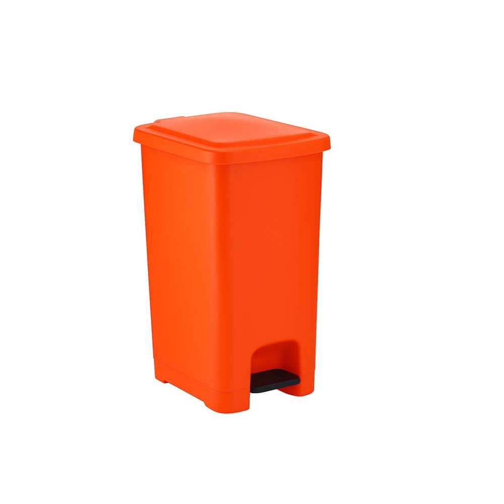Şenyayla Slim Pedallı Çöp Kovası Turuncu 40 Lt 4283 resmi