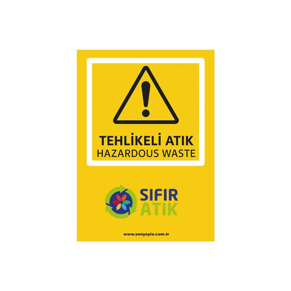 Tehlikeli Atık Sticker Yapışkanlı Etiket 235X340 Mm resmi