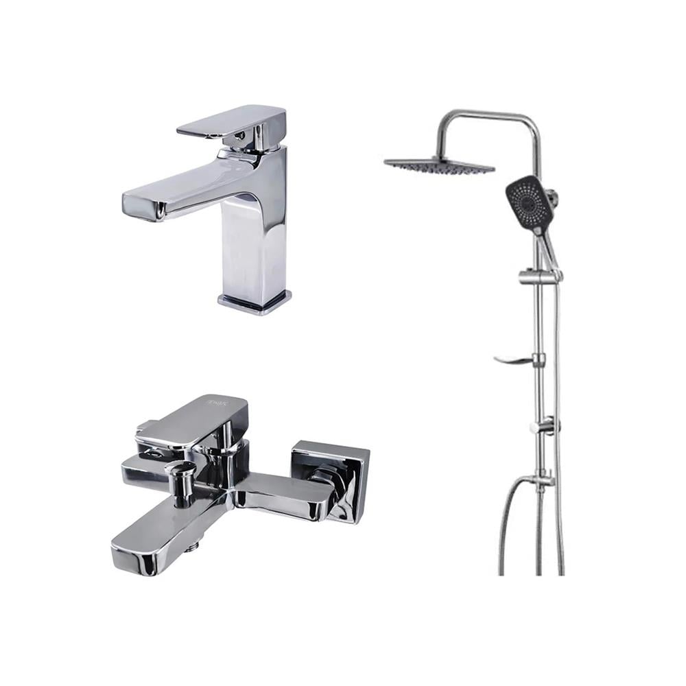 Newarc Drop 3'Lü Banyo Seti Krom resmi