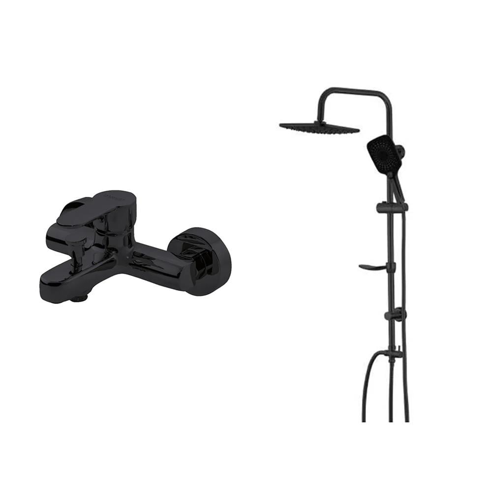 Newarc Domino 2'Li Banyo Seti Siyah resmi