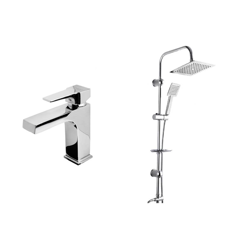 Newarc Aqua 2'Li Banyo Seti Krom resmi