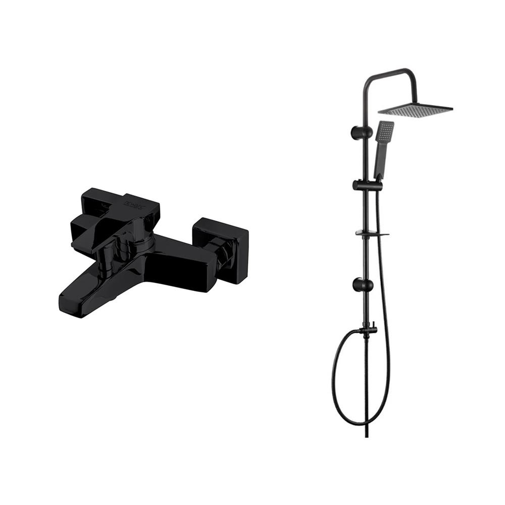 Newarc Aqua 2'Li Banyo Seti Siyah resmi