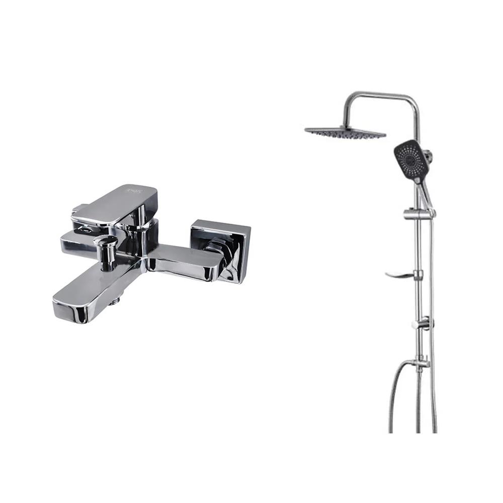 Newarc Drop 2'Li Banyo Seti Krom resmi