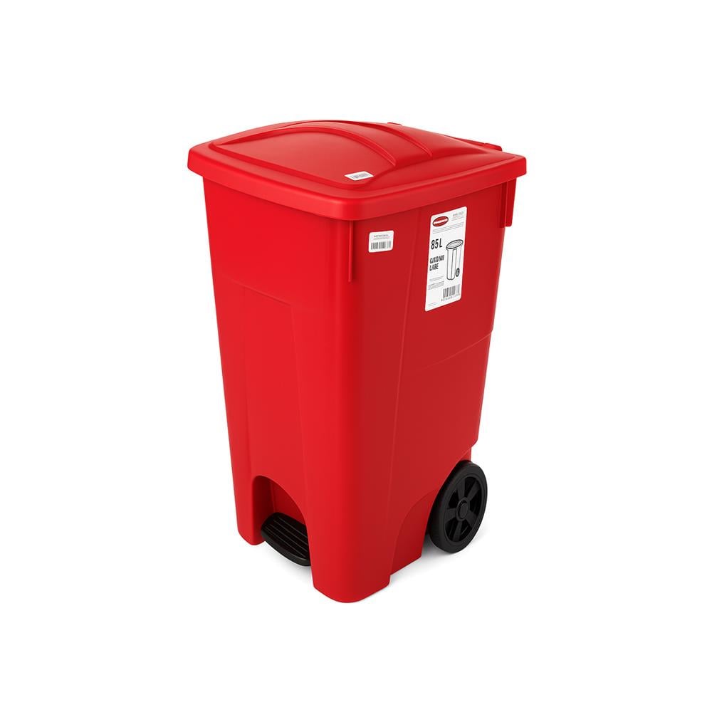 Şenyayla 4265 Tekerlekli Pedallı Çöp Kovası 85 Lt Kırmızı resmi
