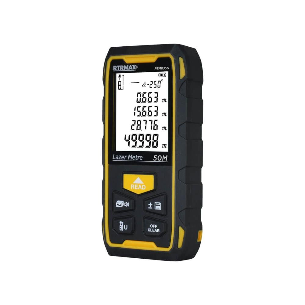 Rtrmax Rtm035G Şarjlı Lazer Metre 50 Mt resmi