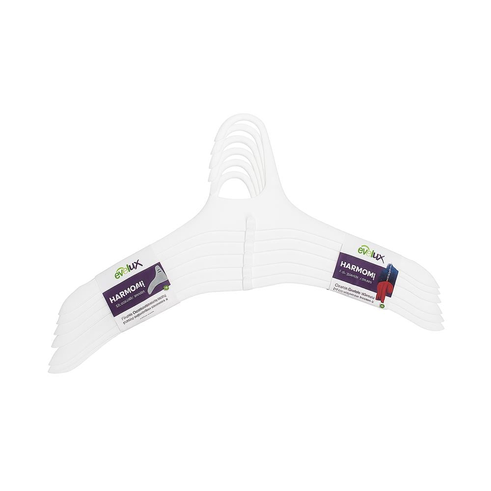 Evelüx Harmoni Elbise Askısı 6'Li Beyaz Evl24008 resmi