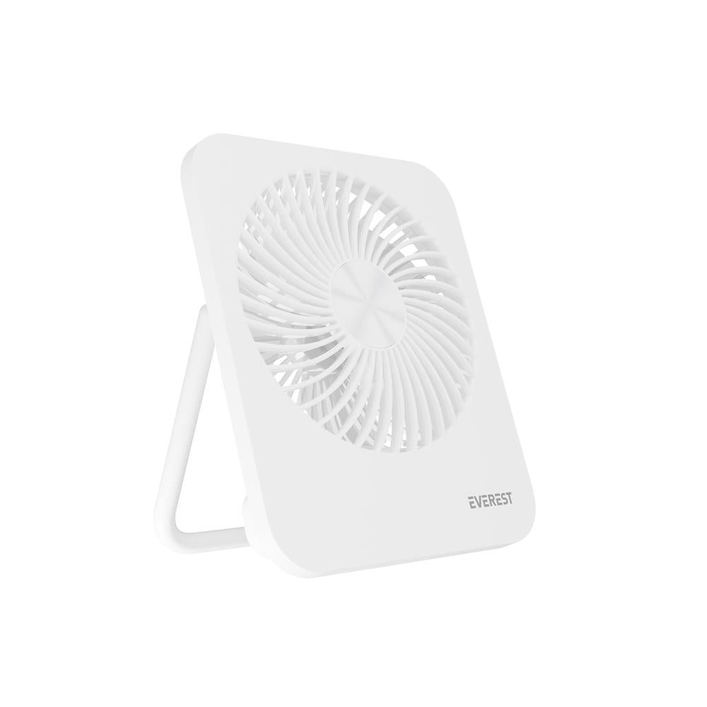 Everest Efn-601 Beyaz 2000Mah 4 Kademeli 4000Rpm Hız Masaüstü Usb Fan resmi